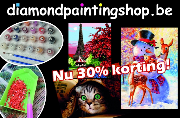 Nu 30% korting in diamondpaintingshop.be